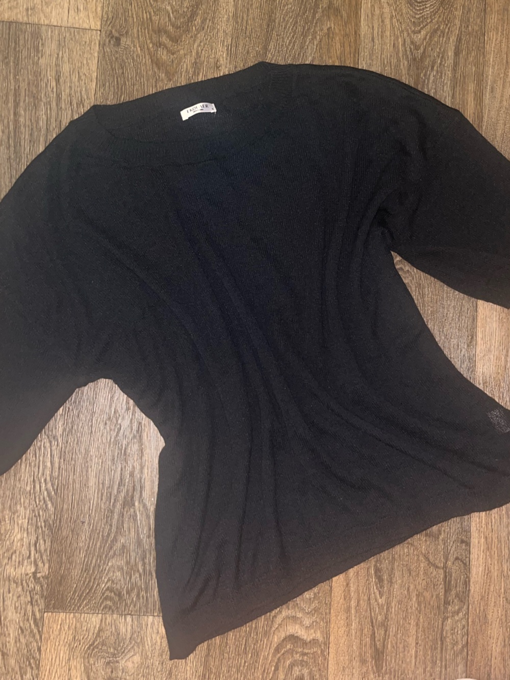 Oversized Off-the-Shoulder Sweater — Black